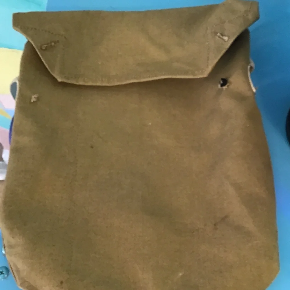 Vintage Military-Style Black Gas Mask with Filter
